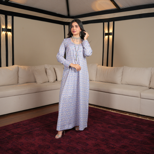 Hand-Beaded Cotton Kaftan, QAR 775