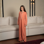 Hot Orange Randa & Hand Embroidered Kaftan, QAR 495