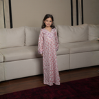 Cherry Pink Hand-Beaded Cotton Kaftan, QAR 395