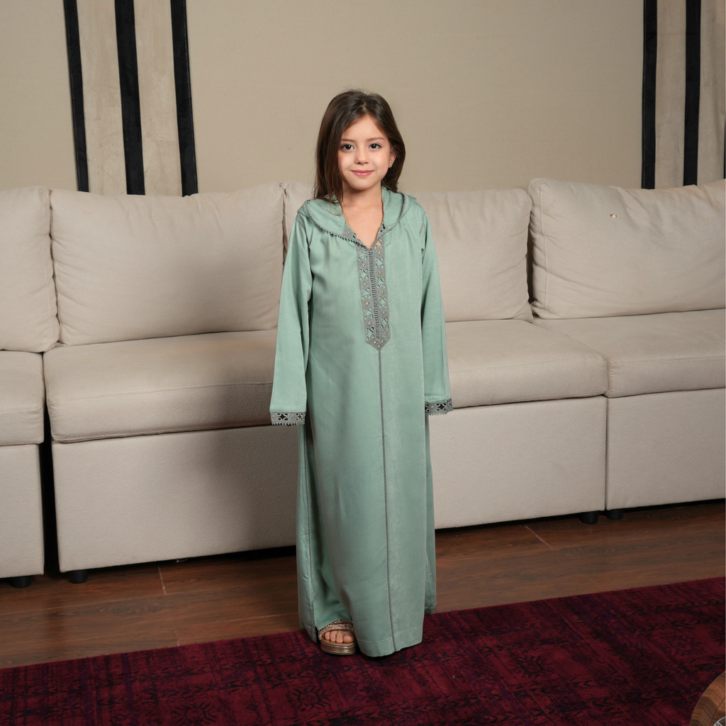 Moroccan Randa Embroidered Kaftan, QAR 495
