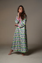 Matte Silk Twill Kaftan, QAR 365