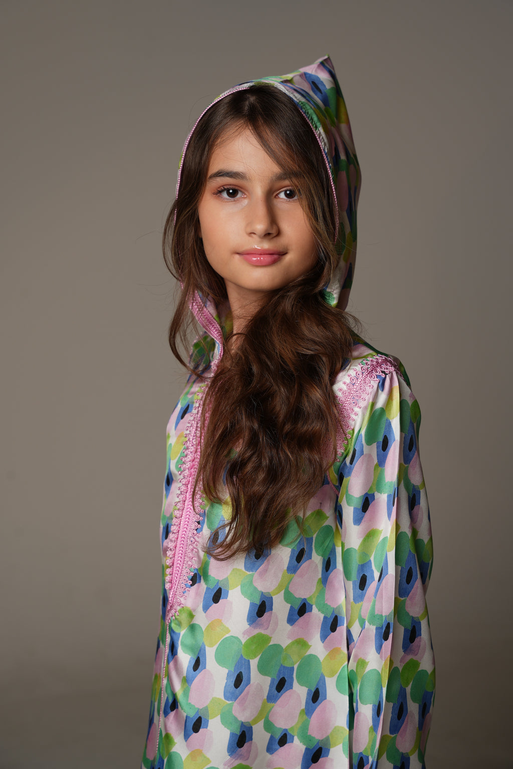 Matte Silk Twill Kaftan, QAR 365