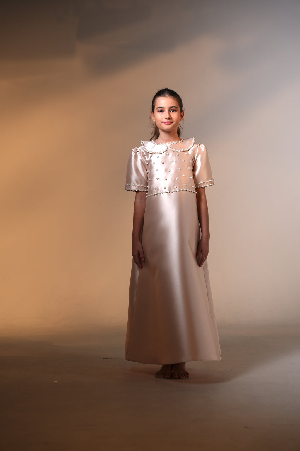 Mikado Silk Kaftan, QAR 425