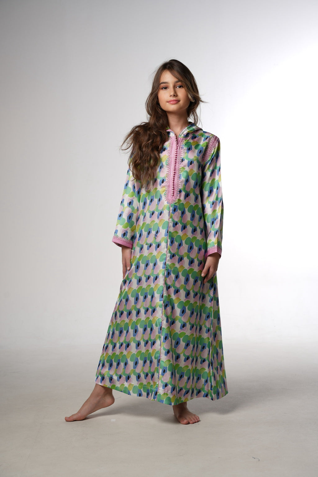 Matte Silk Twill Kaftan, QAR 365