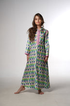 Matte Silk Twill Kaftan, QAR 365
