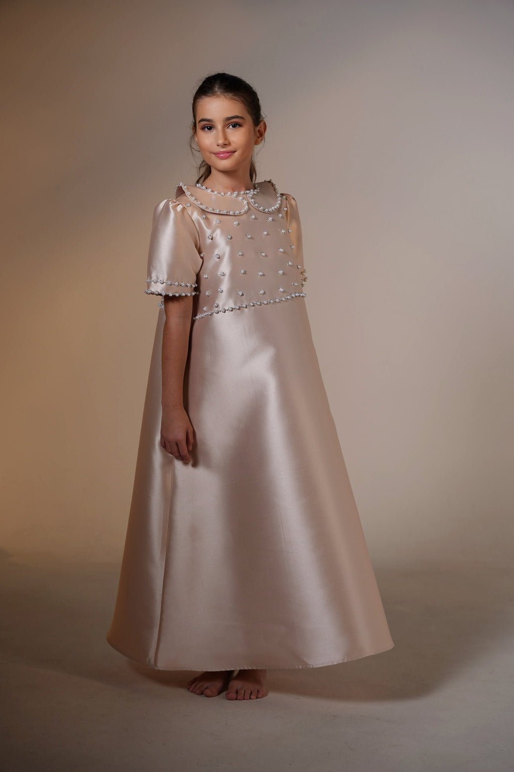 Mikado Silk Kaftan, QAR 425