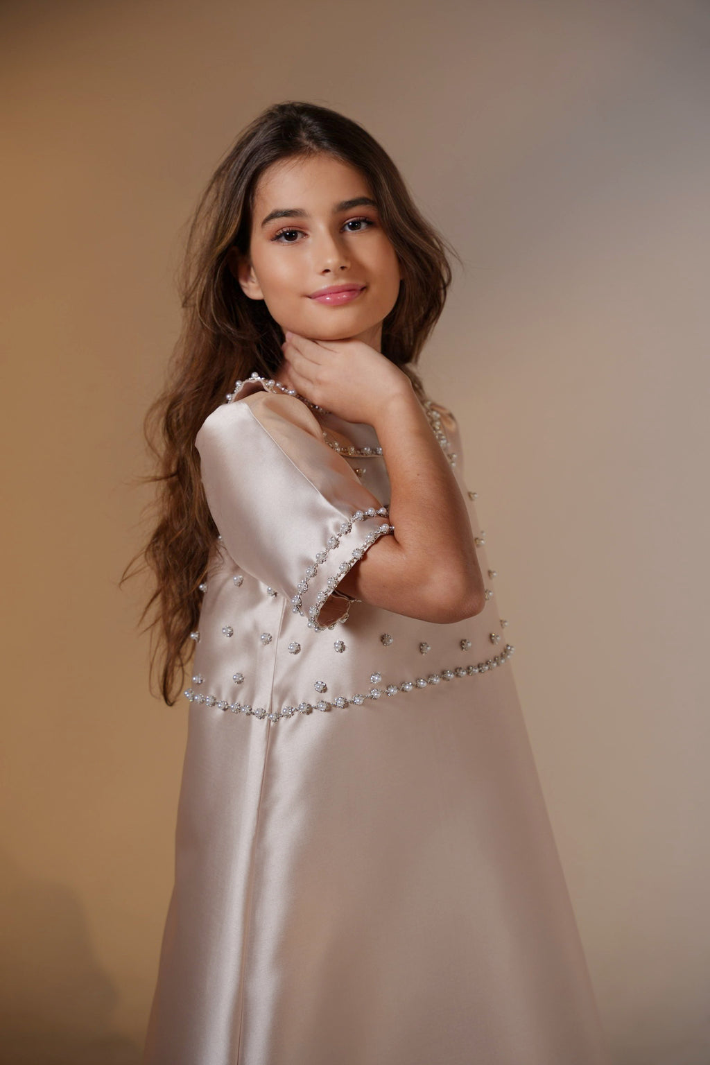 Mikado Silk Kaftan, QAR 425